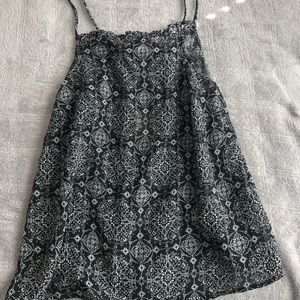 Black and white patterned halter top